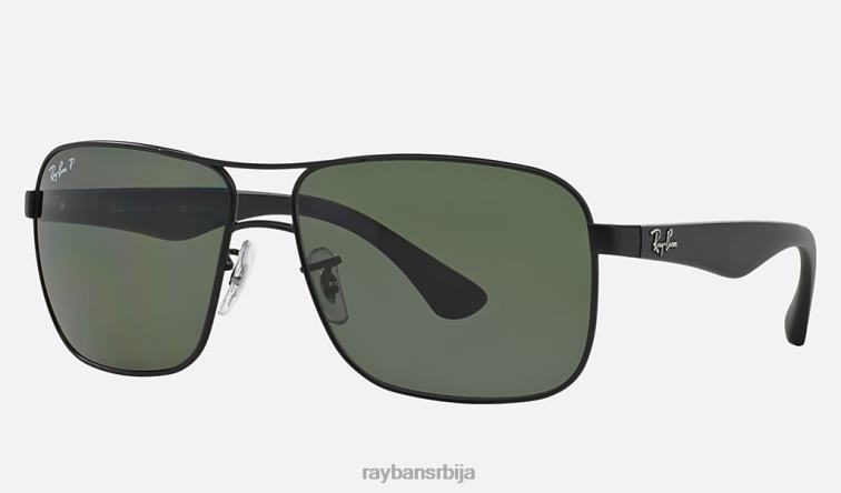Ray-Ban рб3516 P0HP508 наочаре за сунце мат црна/зелена мушкарци