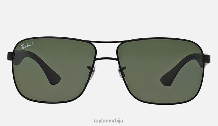 Ray-Ban рб3516 P0HP508 наочаре за сунце мат црна/зелена мушкарци