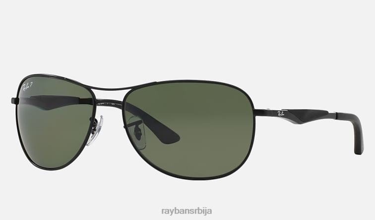 Ray-Ban рб3519 P0HP1261 наочаре за сунце мат црна/зелена мушкарци