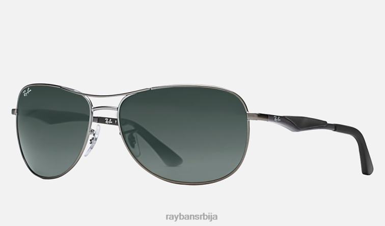 Ray-Ban рб3519 P0HP1262 наочаре за сунце углачан гунметал/зелено мушкарци