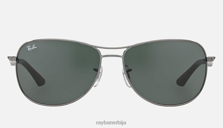 Ray-Ban рб3519 P0HP1262 наочаре за сунце углачан гунметал/зелено мушкарци