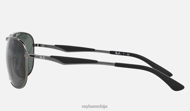 Ray-Ban рб3519 P0HP1262 наочаре за сунце углачан гунметал/зелено мушкарци