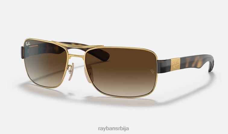 Ray-Ban рб3522 P0HP1053 наочаре за сунце полирано злато/браон мушкарци