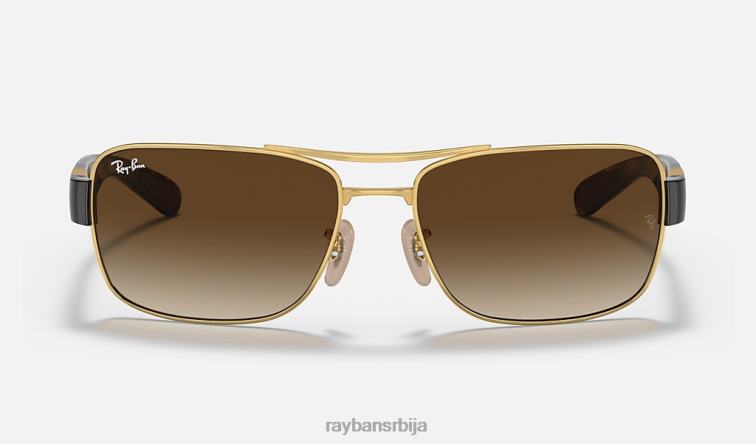 Ray-Ban рб3522 P0HP1053 наочаре за сунце полирано злато/браон мушкарци