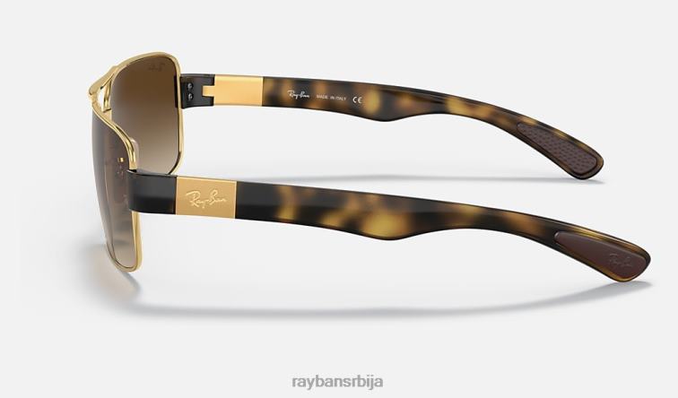 Ray-Ban рб3522 P0HP1053 наочаре за сунце полирано злато/браон мушкарци