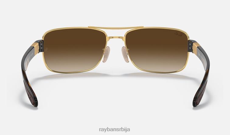 Ray-Ban рб3522 P0HP1053 наочаре за сунце полирано злато/браон мушкарци
