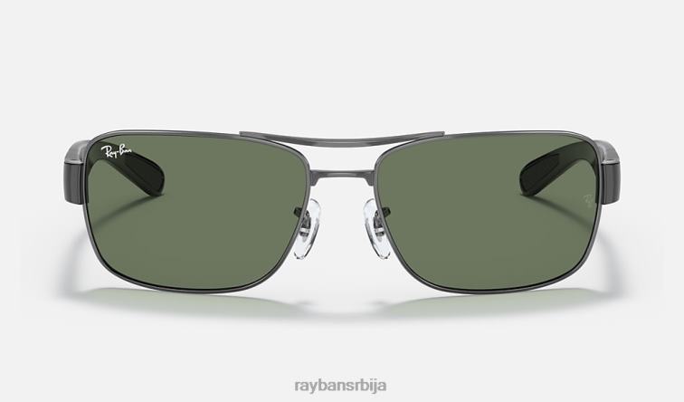Ray-Ban рб3522 P0HP1054 наочаре за сунце углачан гунметал/зелено мушкарци