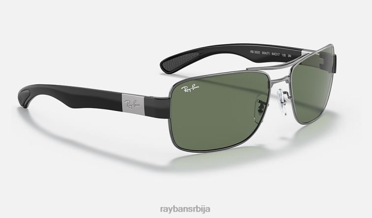 Ray-Ban рб3522 P0HP1054 наочаре за сунце углачан гунметал/зелено мушкарци