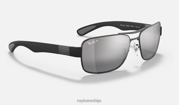 Ray-Ban рб3522 P0HP1055 наочаре за сунце мат црна/сребрна мушкарци