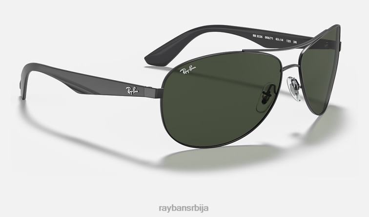 Ray-Ban рб3526 P0HP1110 наочаре за сунце мат црна/зелена мушкарци