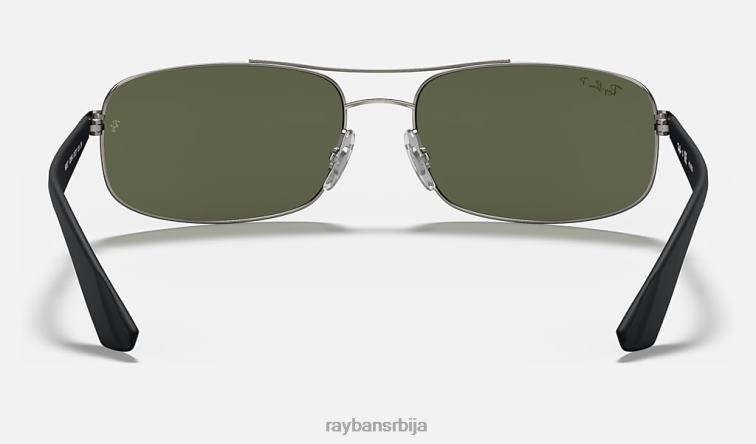 Ray-Ban рб3527 P0HP1085 наочаре за сунце мат гунметал/зелена мушкарци
