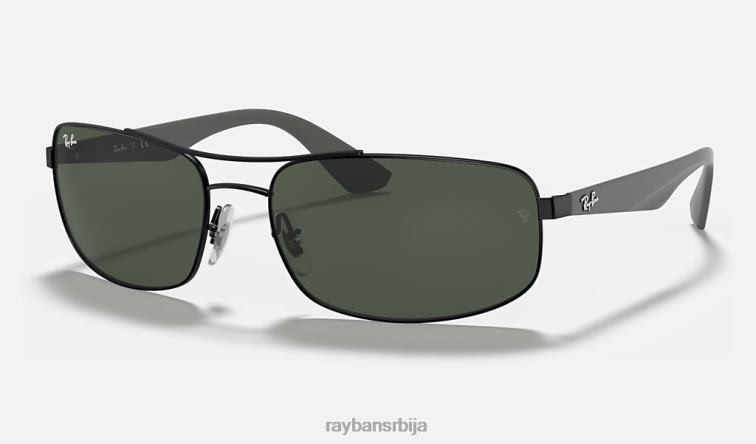 Ray-Ban рб3527 P0HP1086 наочаре за сунце мат црна/зелена мушкарци