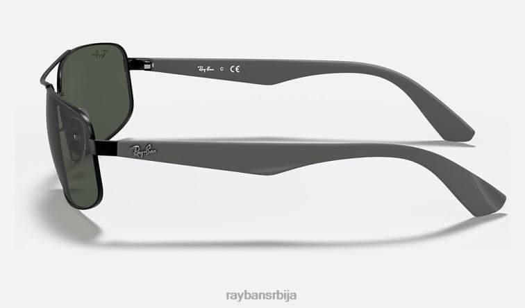Ray-Ban рб3527 P0HP1086 наочаре за сунце мат црна/зелена мушкарци