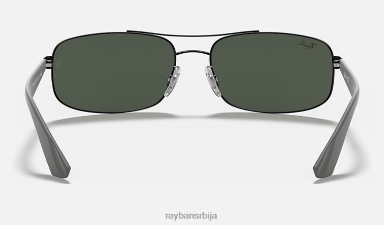 Ray-Ban рб3527 P0HP1086 наочаре за сунце мат црна/зелена мушкарци