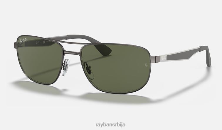 Ray-Ban рб3528 P0HP968 наочаре за сунце мат гунметал/зелена мушкарци