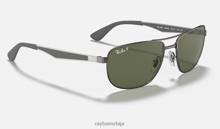 Ray-Ban рб3528 P0HP968 наочаре за сунце мат гунметал/зелена мушкарци