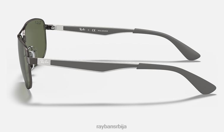 Ray-Ban рб3528 P0HP968 наочаре за сунце мат гунметал/зелена мушкарци