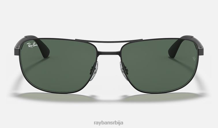 Ray-Ban рб3528 P0HP969 наочаре за сунце мат црна/зелена мушкарци
