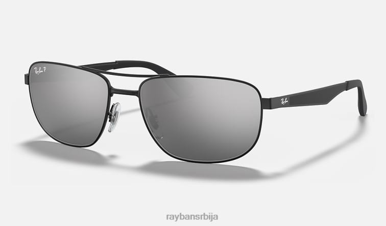 Ray-Ban рб3528 P0HP970 наочаре за сунце мат црна/сребрна мушкарци