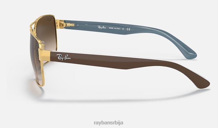 Ray-Ban рб3530 P0HP763 наочаре за сунце полирано злато/браон мушкарци