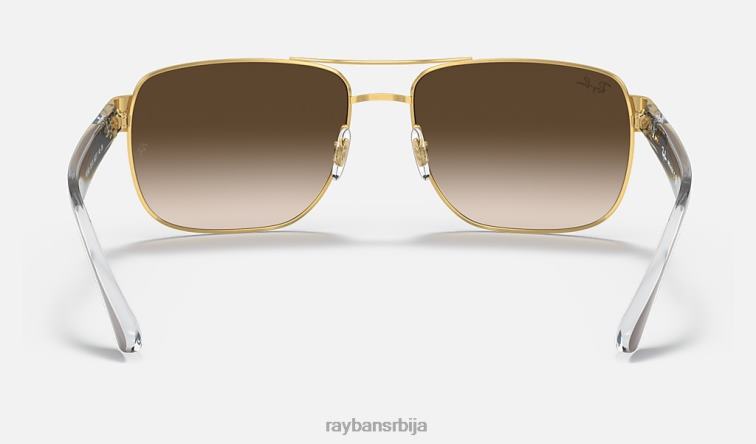 Ray-Ban рб3530 P0HP763 наочаре за сунце полирано злато/браон мушкарци