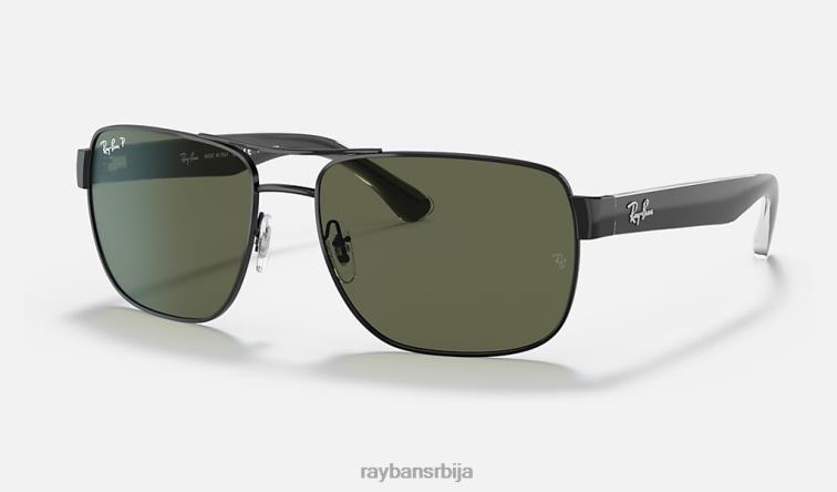 Ray-Ban рб3530 P0HP765 наочаре за сунце полирана црно/зелена мушкарци