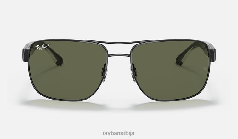 Ray-Ban рб3530 P0HP765 наочаре за сунце полирана црно/зелена мушкарци