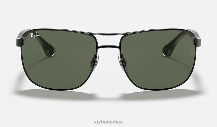 Ray-Ban рб3533 P0HP1039 наочаре за сунце полирана црно/зелена мушкарци