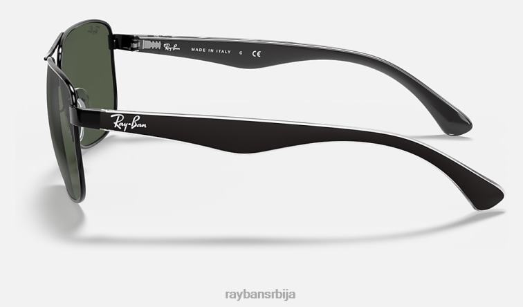 Ray-Ban рб3533 P0HP1039 наочаре за сунце полирана црно/зелена мушкарци