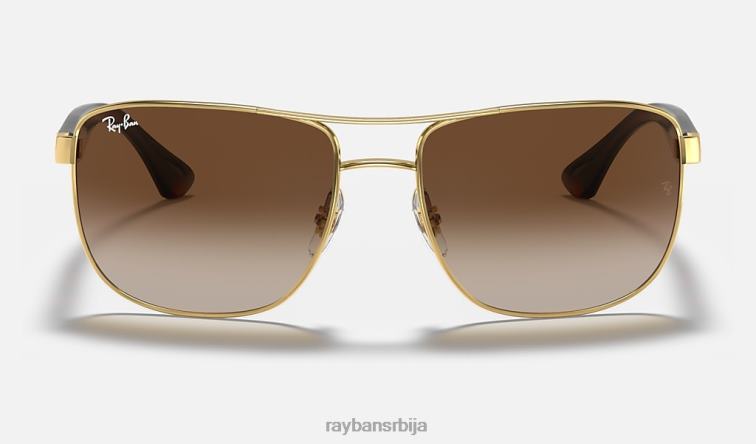 Ray-Ban рб3533 P0HP1040 наочаре за сунце полирано злато/браон мушкарци