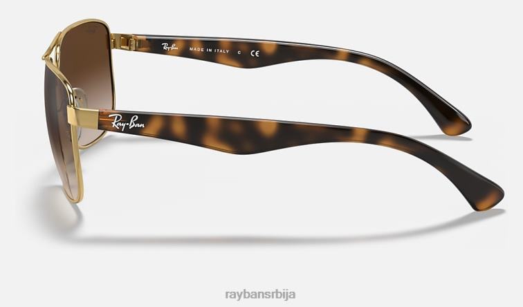Ray-Ban рб3533 P0HP1040 наочаре за сунце полирано злато/браон мушкарци