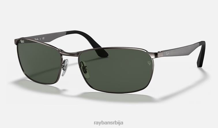 Ray-Ban рб3534 P0HP1035 наочаре за сунце углачан гунметал/зелено мушкарци