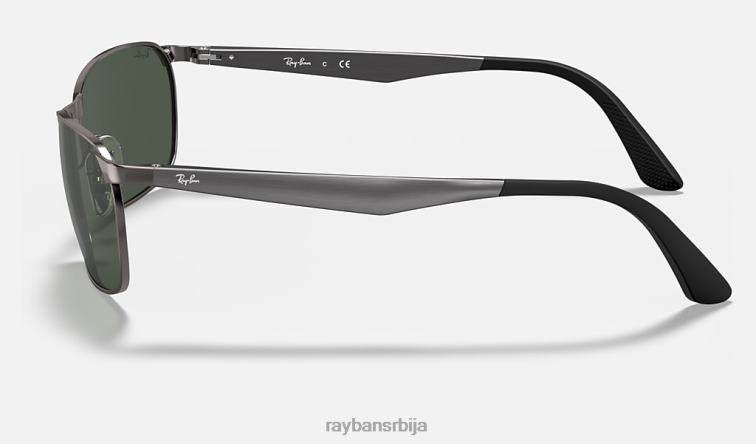 Ray-Ban рб3534 P0HP1035 наочаре за сунце углачан гунметал/зелено мушкарци