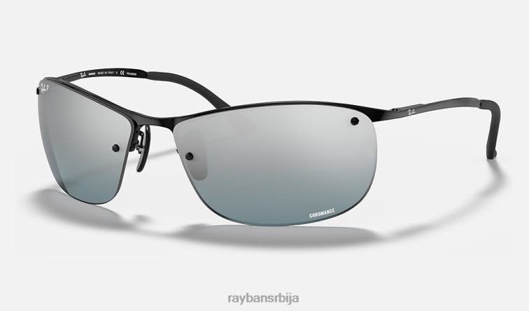 Ray-Ban рб3542 цхроманце P0HP911 наочаре за сунце полирана црно/сива мушкарци
