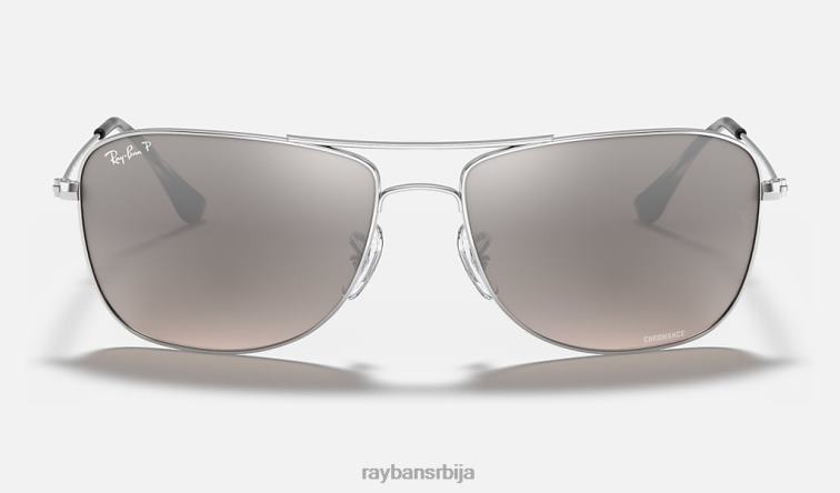 Ray-Ban рб3543 цхроманце P0HP774 наочаре за сунце полирано сребро/сребро мушкарци