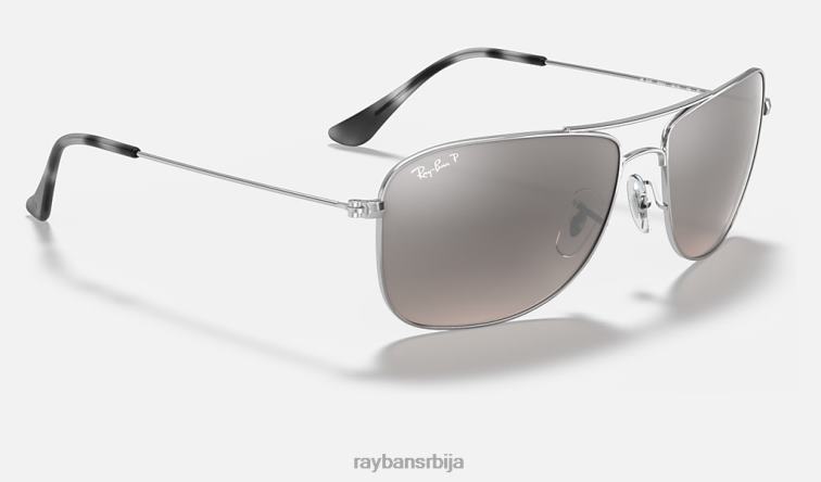 Ray-Ban рб3543 цхроманце P0HP774 наочаре за сунце полирано сребро/сребро мушкарци