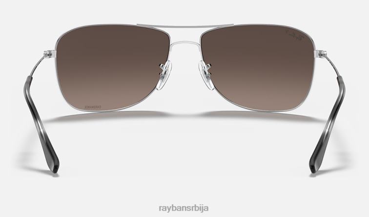 Ray-Ban рб3543 цхроманце P0HP774 наочаре за сунце полирано сребро/сребро мушкарци