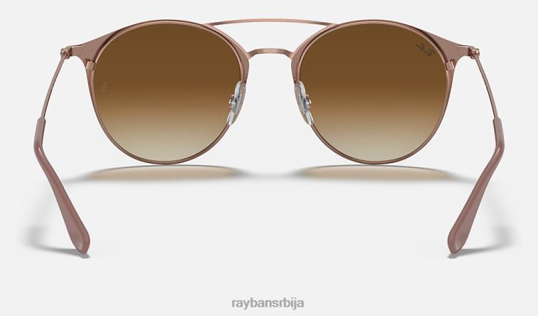 Ray-Ban рб3546 P0HP650 наочаре за сунце полирана беж на бакру/светло браон мушкарци