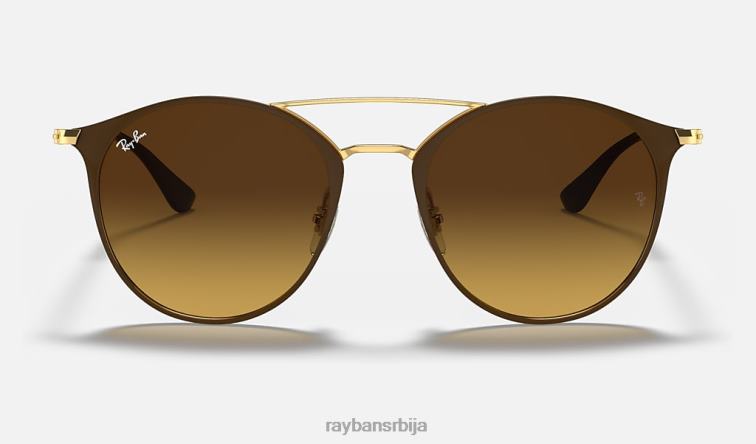 Ray-Ban рб3546 P0HP652 наочаре за сунце полирано браон на златно/браон мушкарци