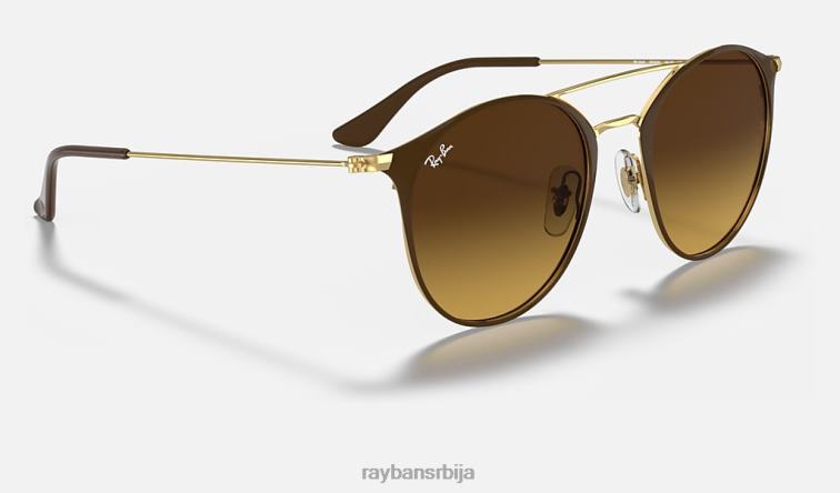 Ray-Ban рб3546 P0HP652 наочаре за сунце полирано браон на златно/браон мушкарци