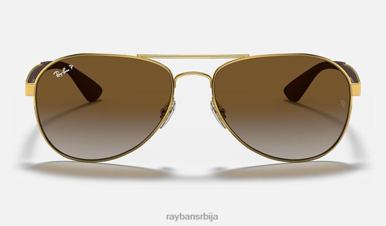 Ray-Ban рб3549 P0HP872 наочаре за сунце полирано злато/браон мушкарци