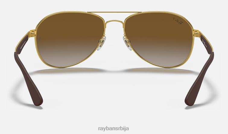 Ray-Ban рб3549 P0HP872 наочаре за сунце полирано злато/браон мушкарци