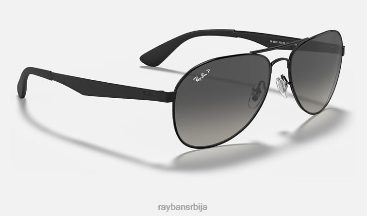Ray-Ban рб3549 P0HP873 наочаре за сунце полирана црно/сива мушкарци