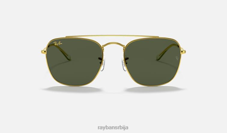 Ray-Ban рб3557 P0HP1145 наочаре за сунце полирано златно/зелено мушкарци