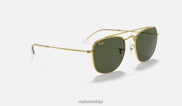Ray-Ban рб3557 P0HP1145 наочаре за сунце полирано златно/зелено мушкарци
