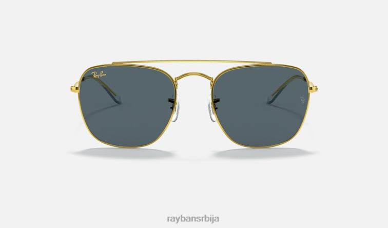 Ray-Ban рб3557 P0HP1146 наочаре за сунце полирано злато/тамно плава мушкарци