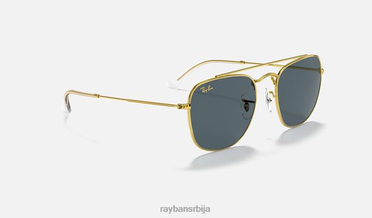 Ray-Ban рб3557 P0HP1146 наочаре за сунце полирано злато/тамно плава мушкарци