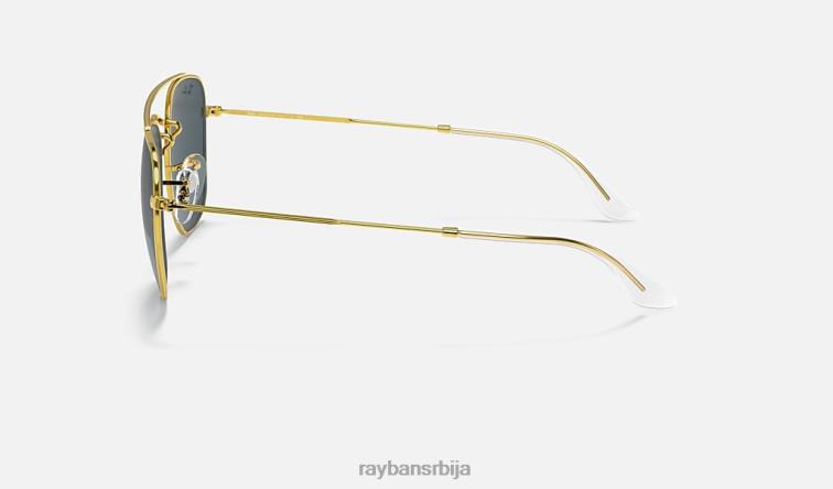 Ray-Ban рб3557 P0HP1146 наочаре за сунце полирано злато/тамно плава мушкарци