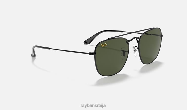 Ray-Ban рб3557 P0HP1147 наочаре за сунце полирана црно/зелена мушкарци