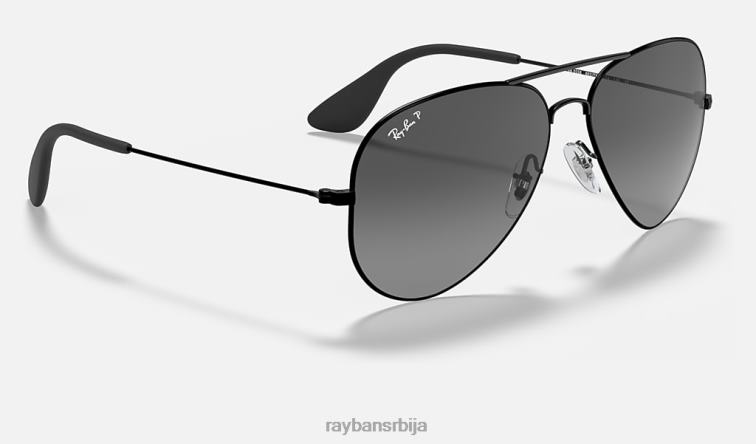Ray-Ban рб3558 P0HP542 наочаре за сунце полирана црно/сива мушкарци